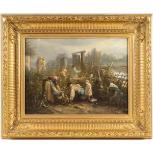 Alexis Joseph Mazerolle (1826-1889) The Grape Harvest Oil On Canvas, Circa 1850-1860