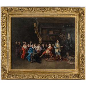 Cristobal Piza Ensenyat (1850-1936) At The Antique Dealer, Oil On Canvas