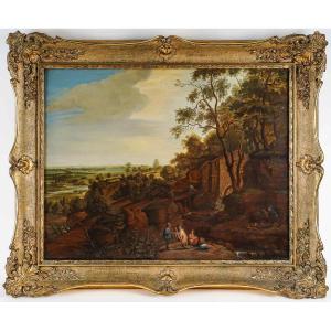 French School Circa 1680-1700, Country Life, Oil On Wood