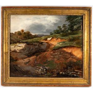 Theodore Richard (1782-1859) Oil On Canvas Pyrenees Landscape Circa 1833