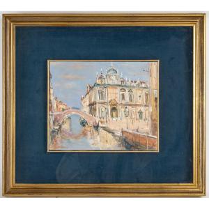 Serge Belloni (1925-2005) - Venice View Of The San Giovanni Hospital Oil On Canvas, Circa 1980