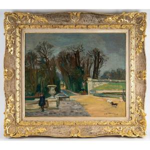 André Planson (1898-1981), Walk In The Park, Oil On Canvas, Circa 1943