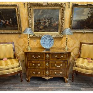 A Dauphiné Olivewood And Rosewood Marquetry Commode, Louis XIV Period, C. 1700-1710