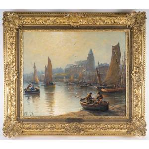 Georges Maroniez (1865–1933) – Return From Fishing, Oil On Canvas, Circa 1900