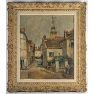 André Planson (1898–1981) – View Of Rue Goury, Oil On Canvas, Dated 1924