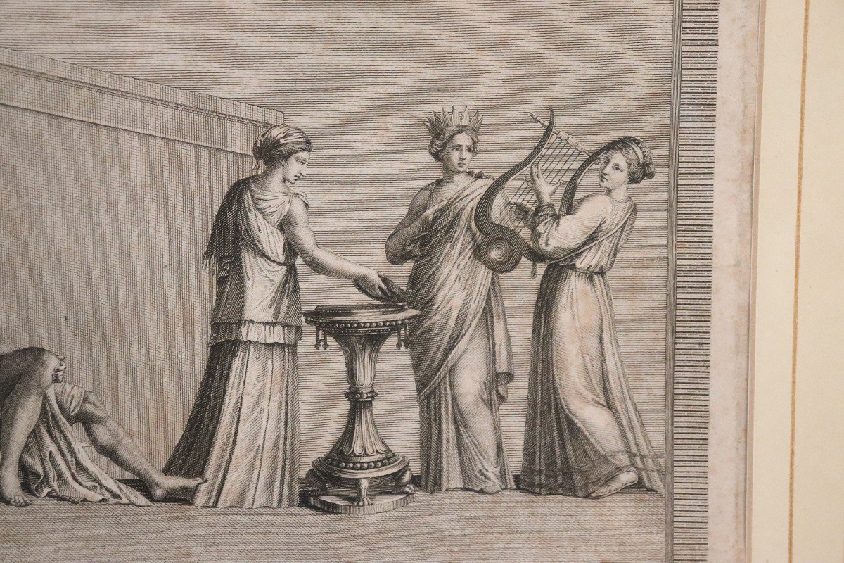 Alessandro Mochetti, Scena figurativa, Acquaforte antica, XVIII secolo-photo-4