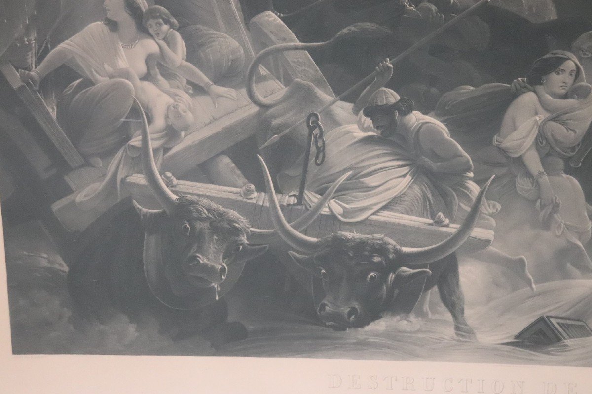 Jean Pierre Marie Jazet, coppia di grandi incisioni, XIX secolo-photo-2