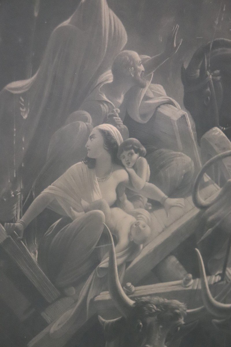 Jean Pierre Marie Jazet, coppia di grandi incisioni, XIX secolo-photo-4