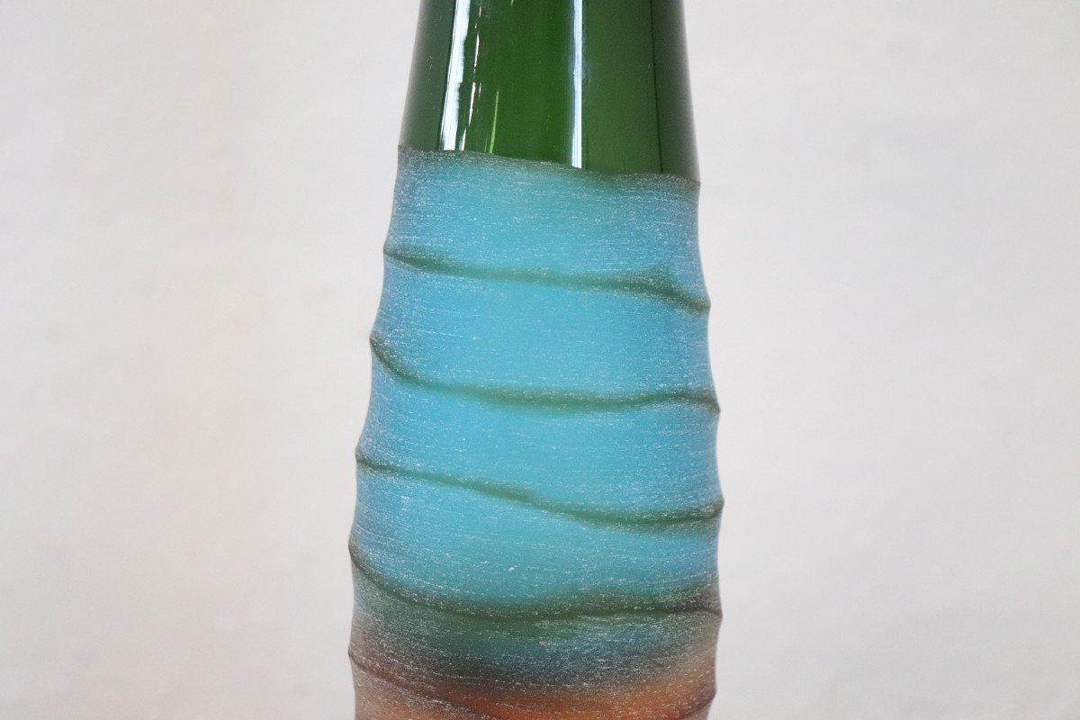 Vaso artistico in vetro multicolore di Villeroy & Boch, anni '90-photo-3