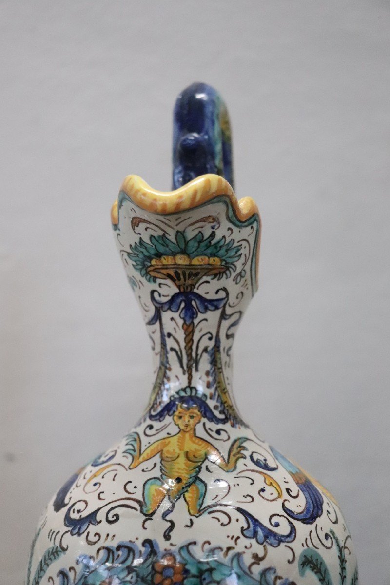 Coppia di Anfore in ceramica artistica di Deruta, anni '30-photo-2
