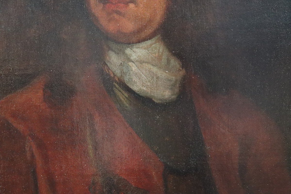 Ritratto di gentiluomo, XVIII secolo, olio su tela-photo-1