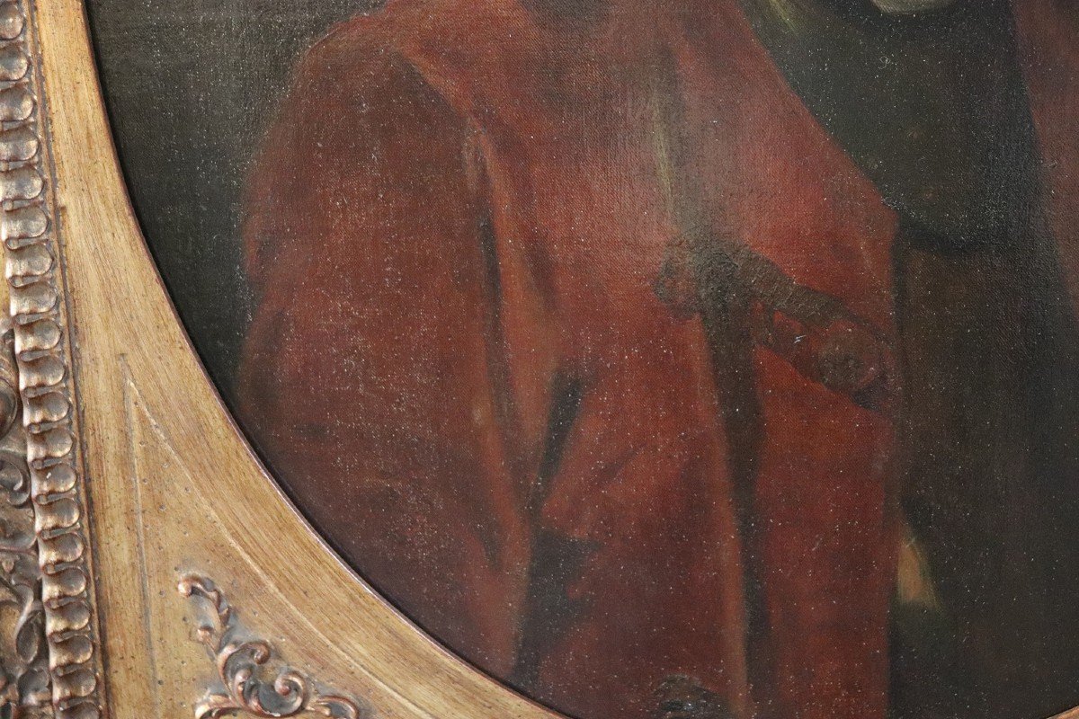 Ritratto di gentiluomo, XVIII secolo, olio su tela-photo-2