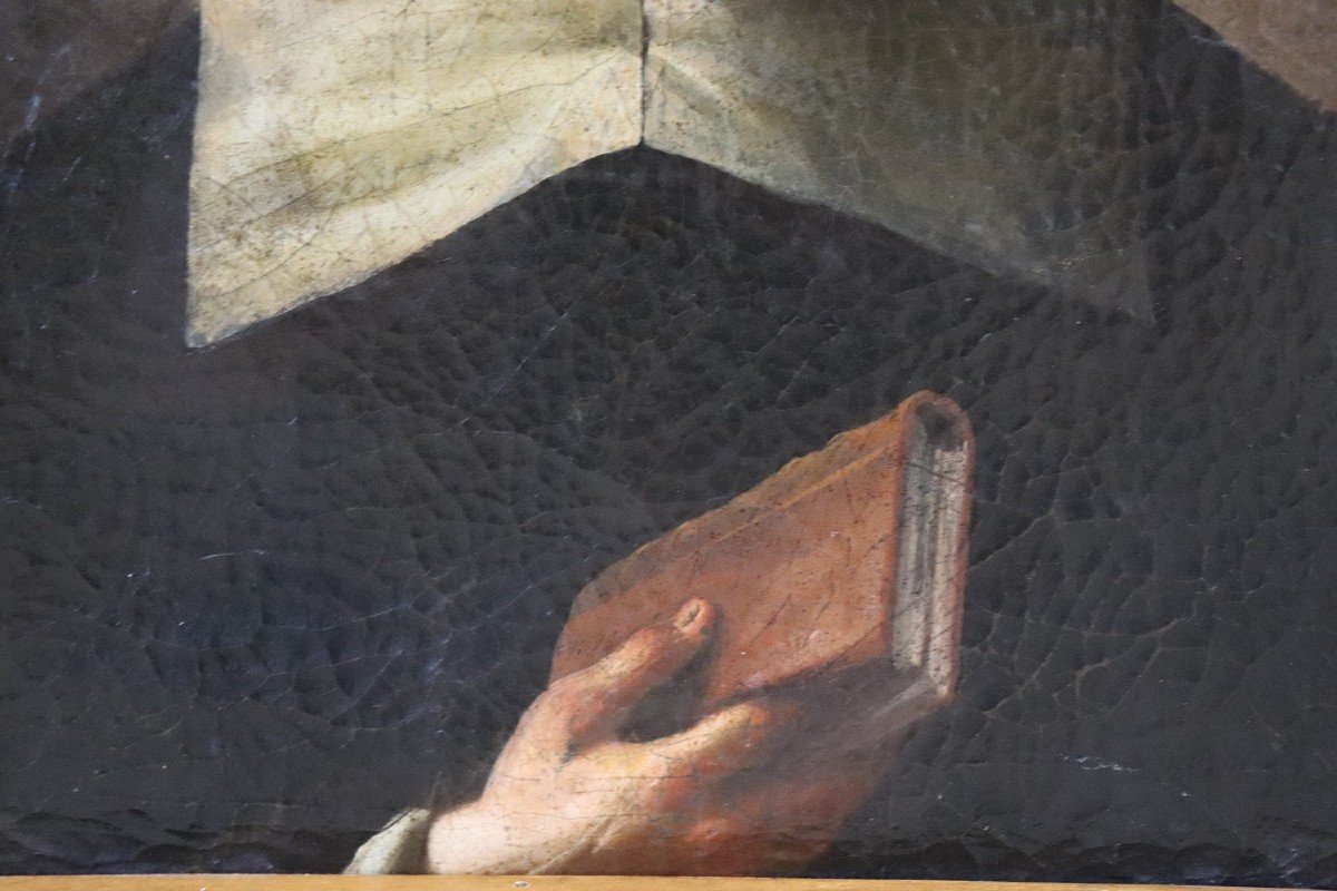 Artista fiammingo, Ritratto di gentiluomo, XVII secolo, Olio su tela-photo-3