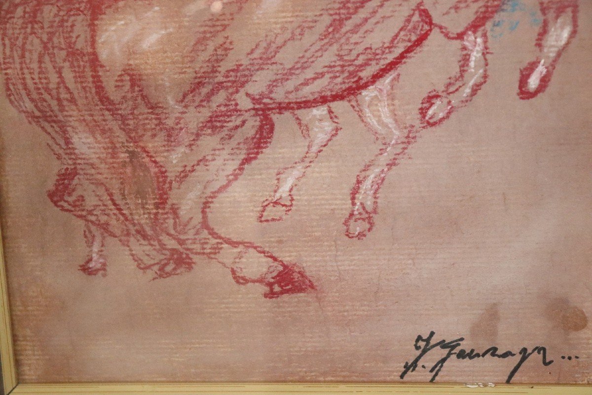 Giovan Francesco Gonzaga, Cavalli, XXI secolo, Pastello colorato su carta-photo-4