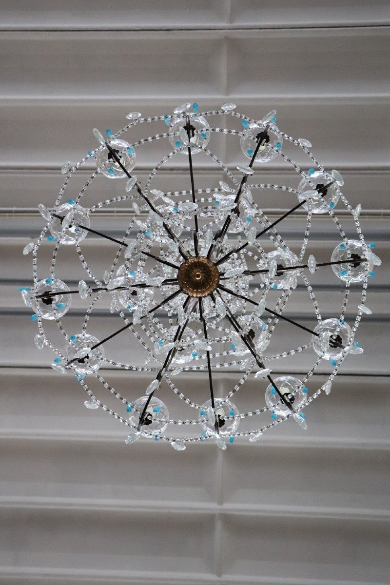 Lampadario grande in cristallo con 18 luci-photo-6