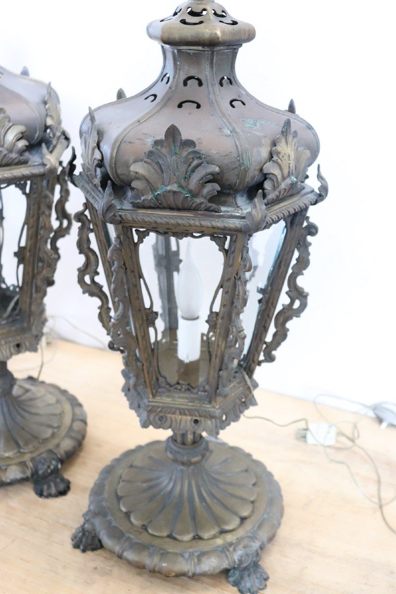 Lampade da tavolo in bronzo, set di 2-photo-4