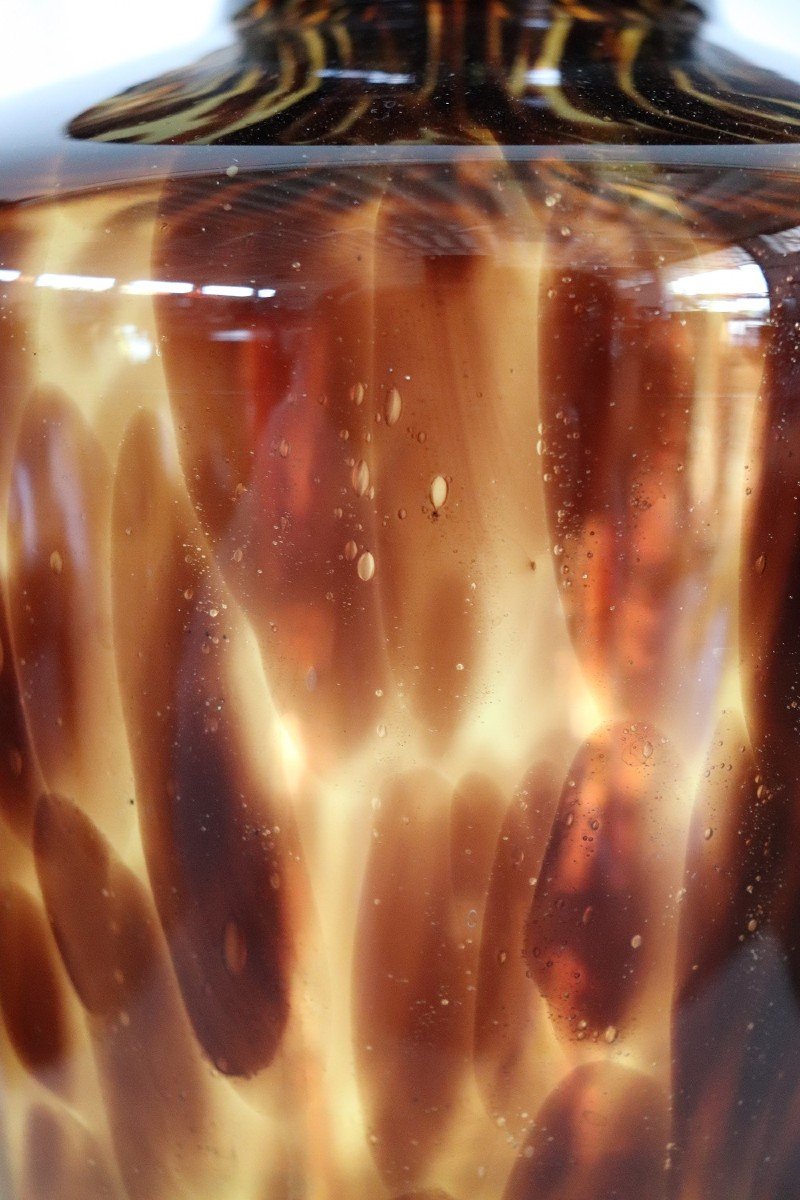 Vaso grande in vetro artistico di Murano, Italia, anni '80-photo-4