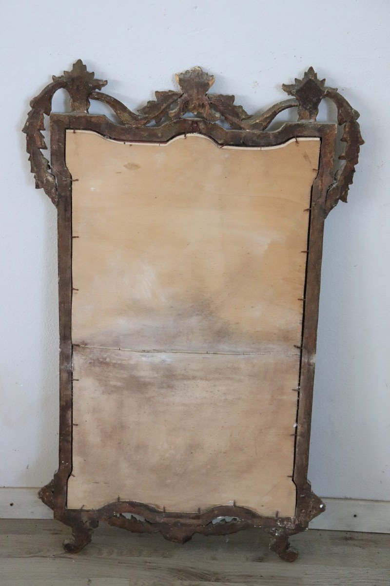 Specchio da parete in legno intagliato e dorato-photo-5