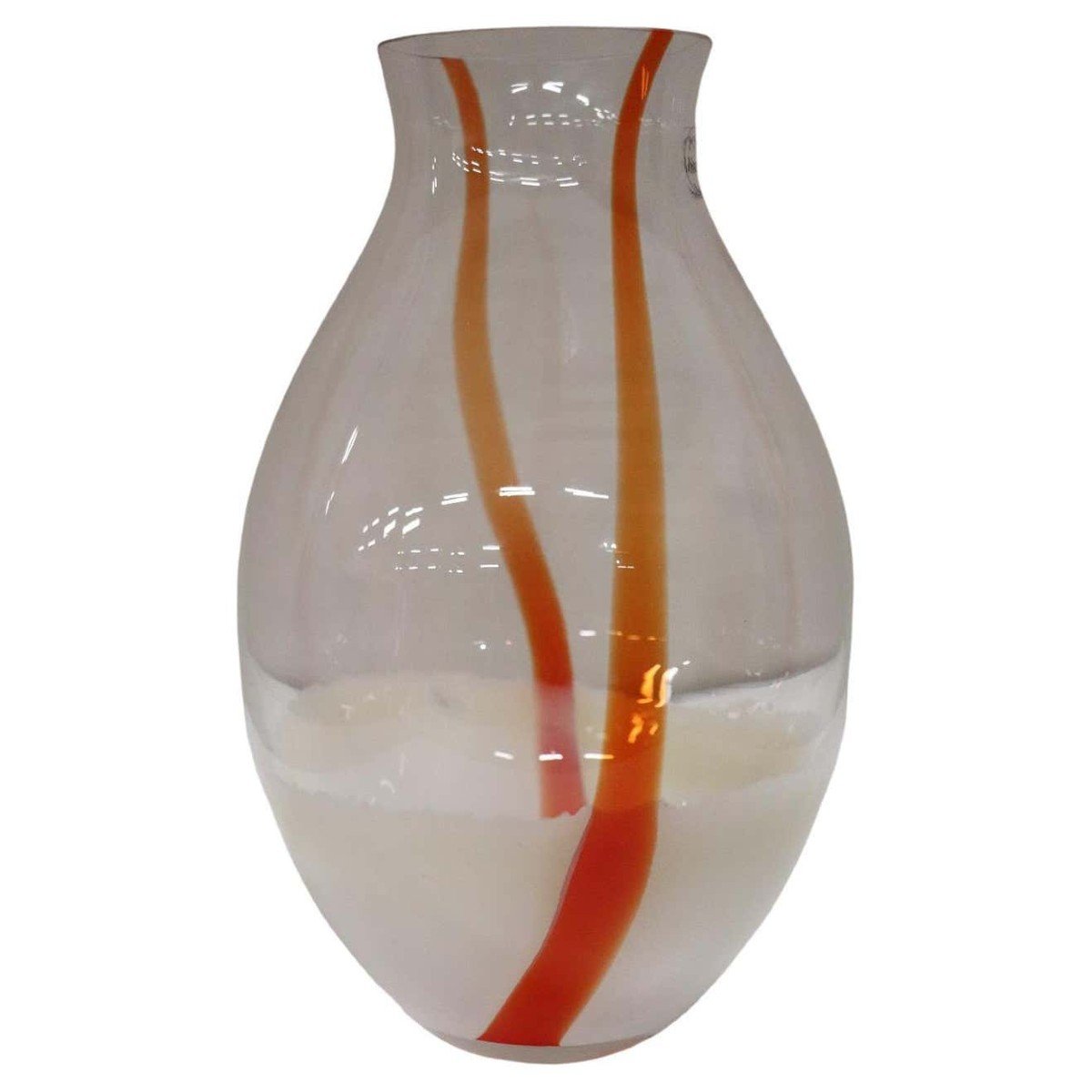 Vaso grande in vetro artistico di Murano di Carlo Nason, Italia, anni '80