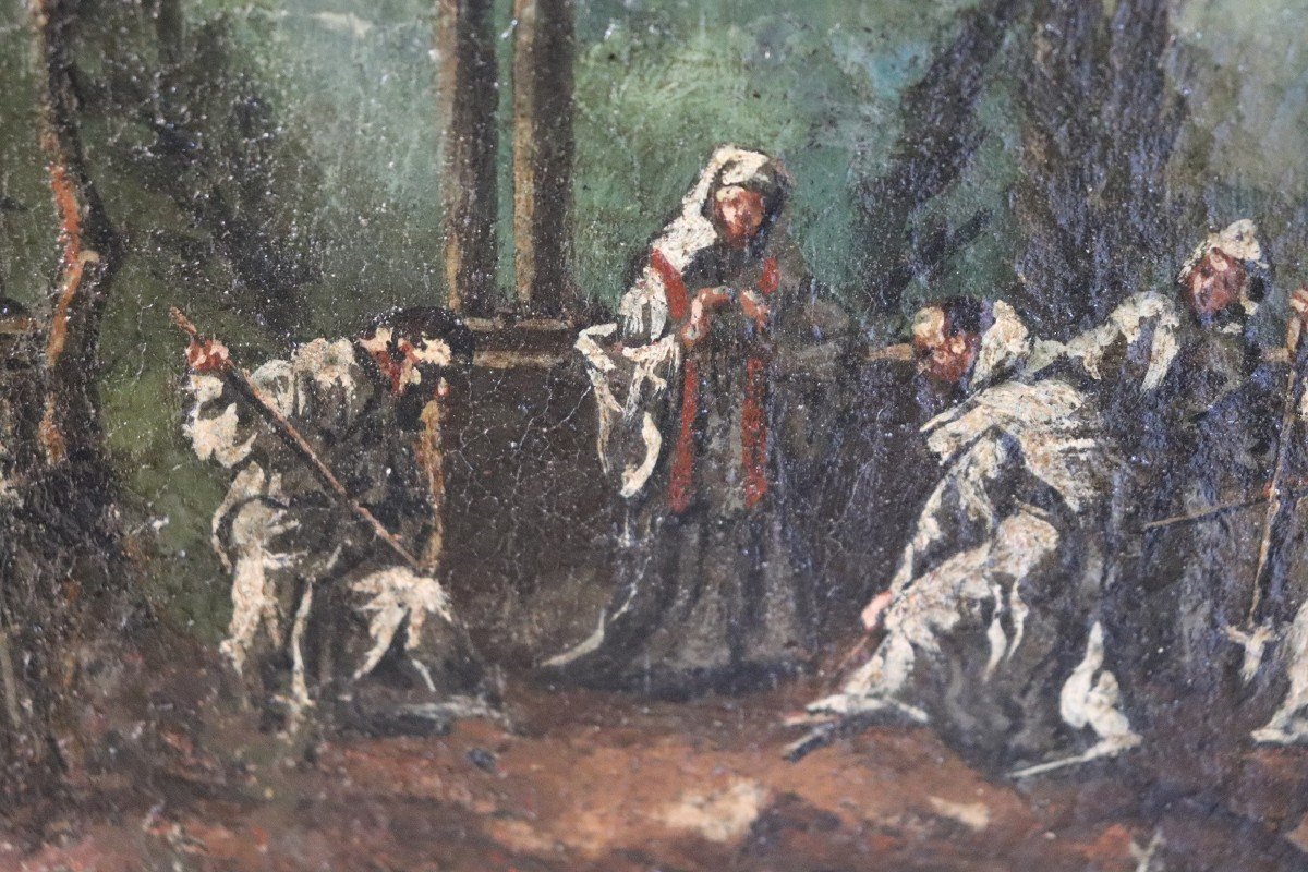 Dipinto antico, XVIII secolo, Olio su tela-photo-3