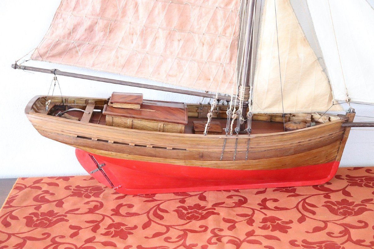 Barca a vela in legno fatta a mano-photo-2