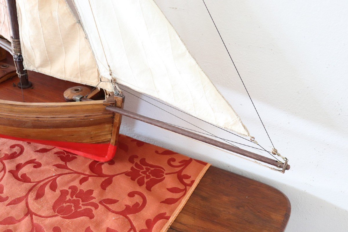 Barca a vela in legno fatta a mano-photo-4