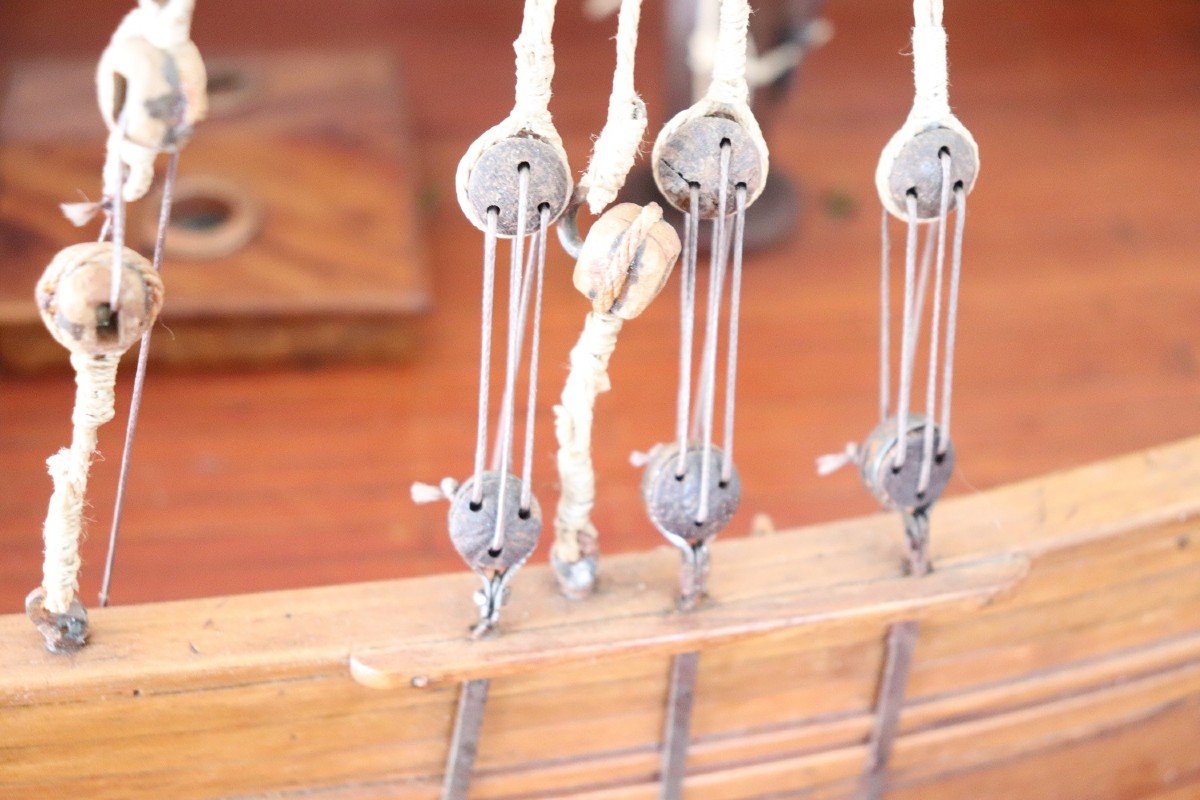 Barca a vela in legno fatta a mano-photo-6