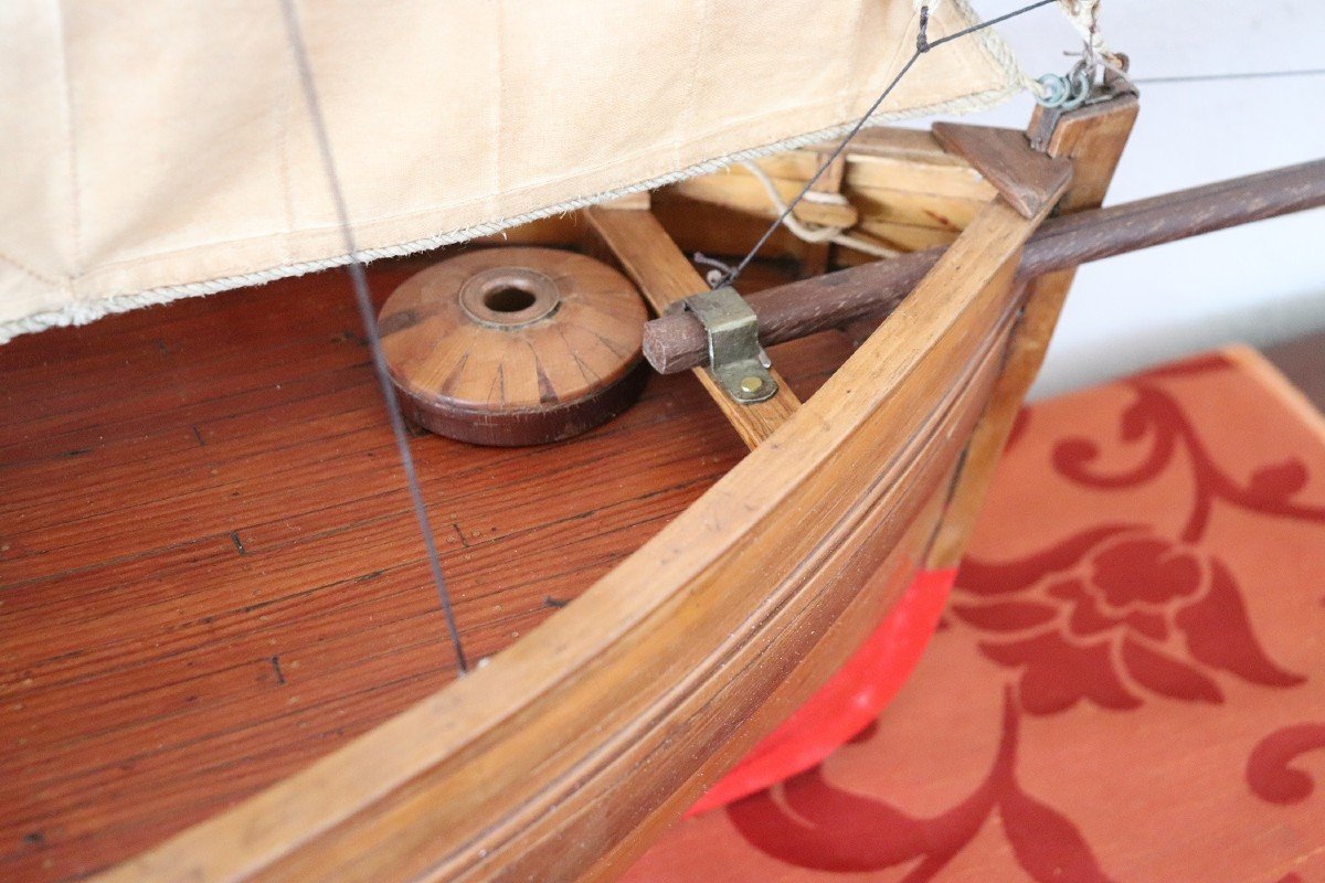 Barca a vela in legno fatta a mano-photo-7