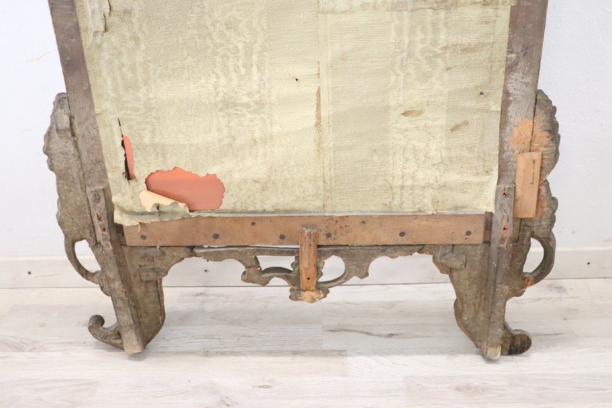 Specchio da parete in legno intagliato XVIII secolo-photo-8