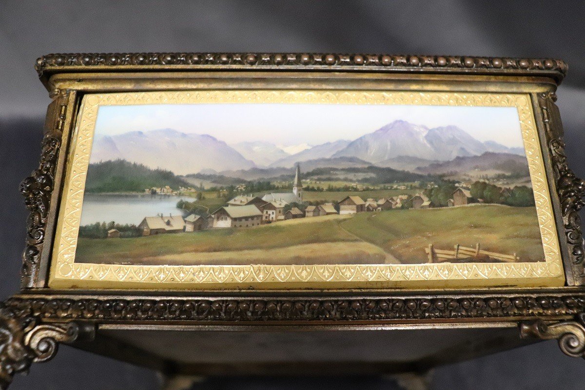 Cofanetto in porcellana dipinta a mano, XIX secolo di KPM-photo-2