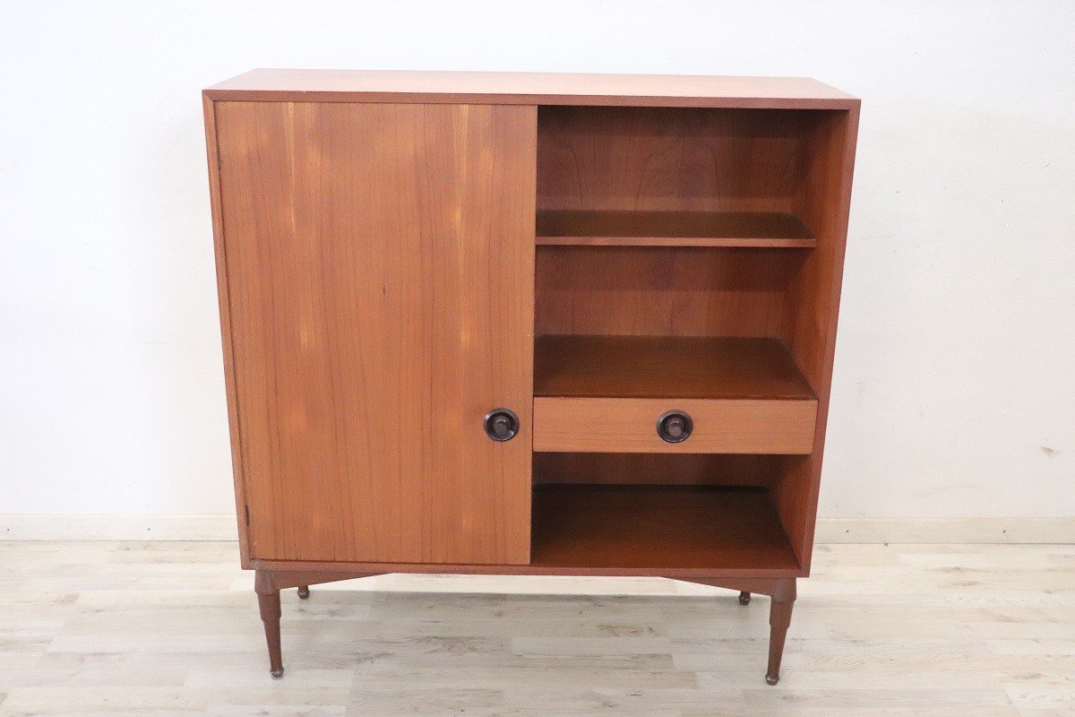 Credenza impiallacciata in teak, anni '60-photo-3