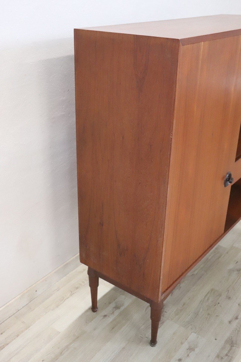 Credenza impiallacciata in teak, anni '60-photo-2