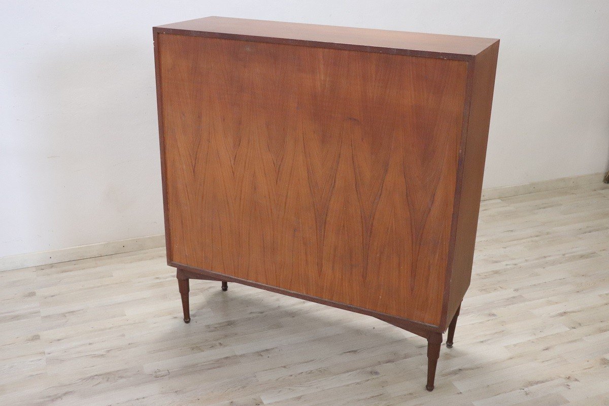 Credenza impiallacciata in teak, anni '60-photo-4