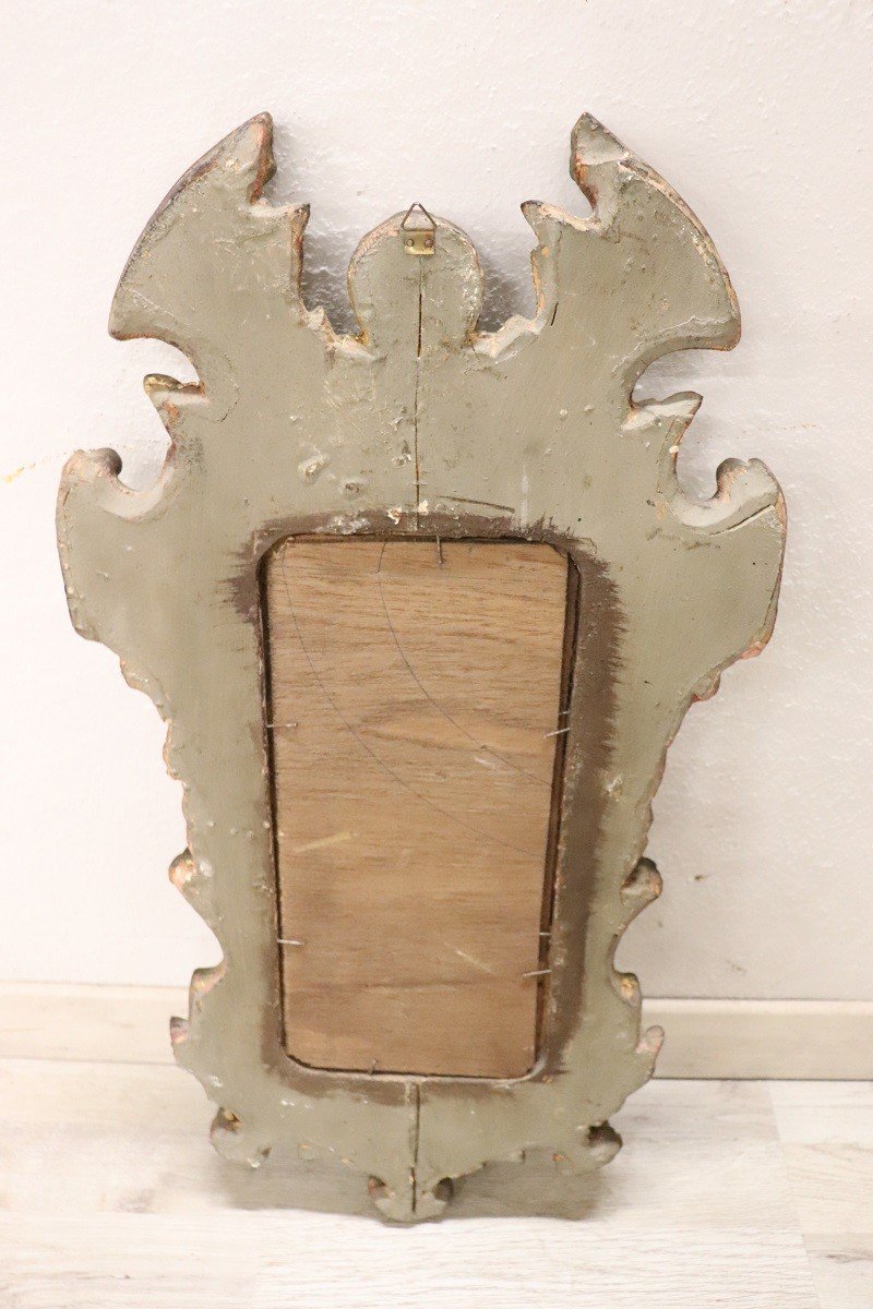 Specchio da parete in legno intagliato, anni '80-photo-3