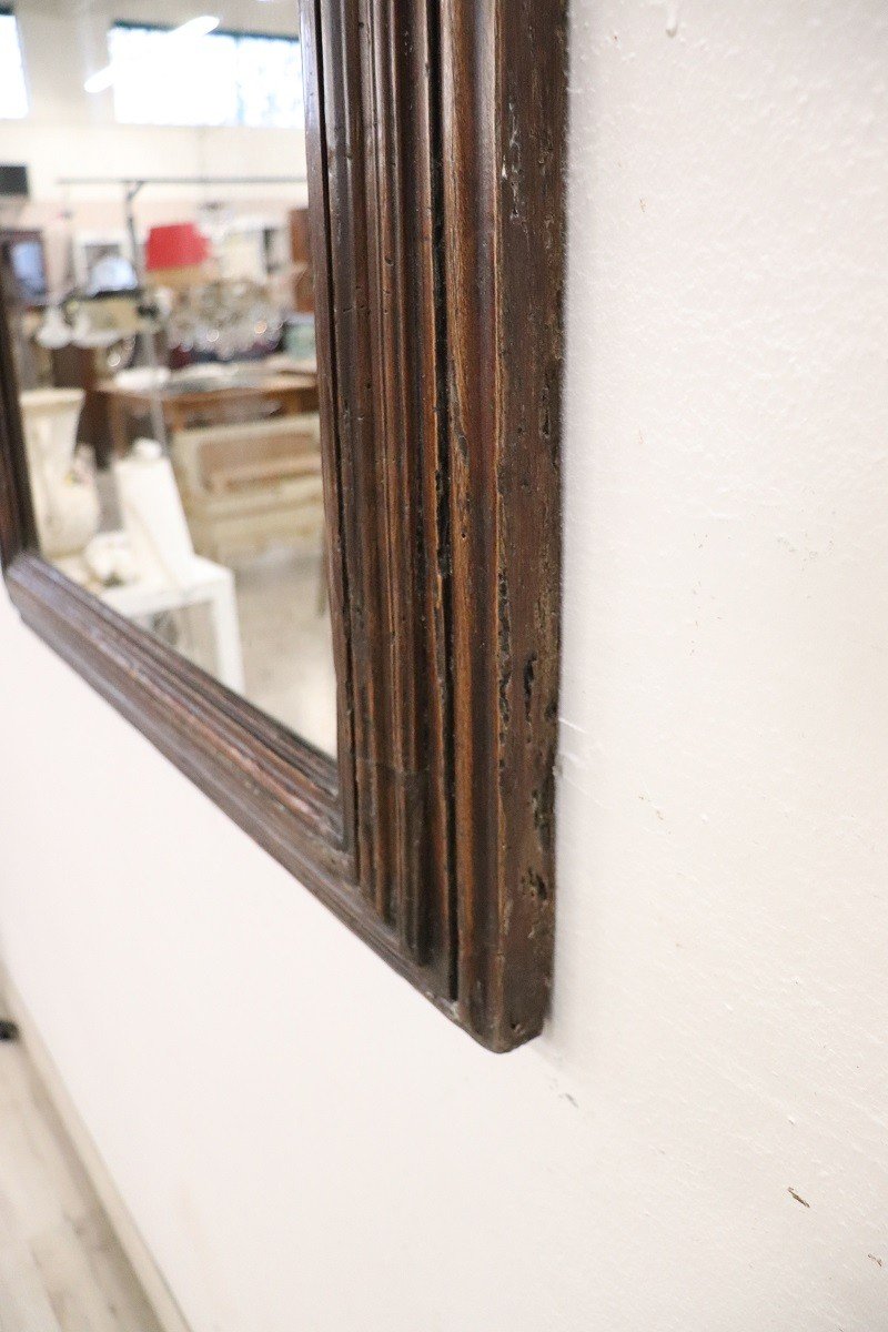 Specchio antico da parete con cornice in legno di pioppo-photo-2