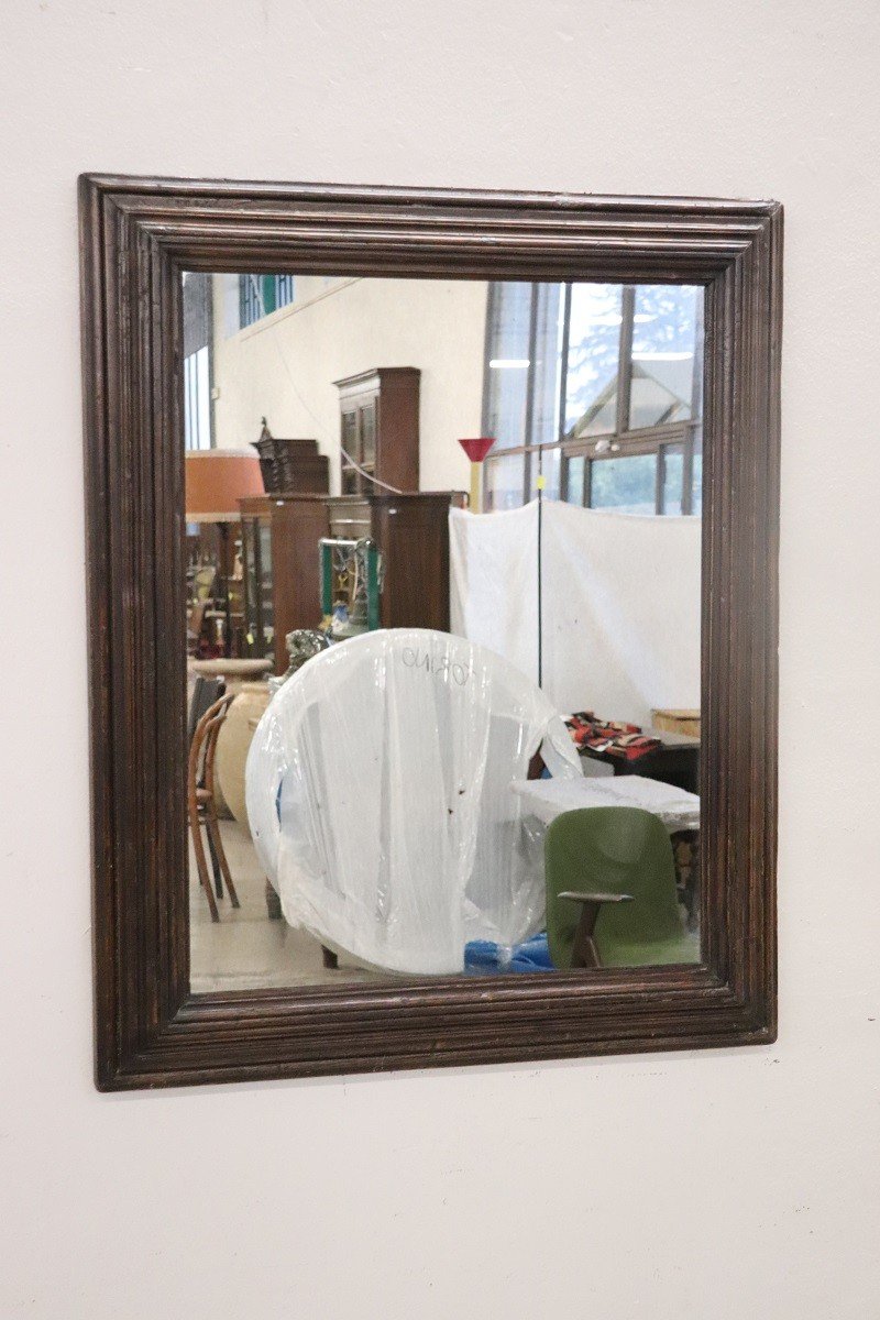 Specchio antico da parete con cornice in legno di pioppo-photo-6