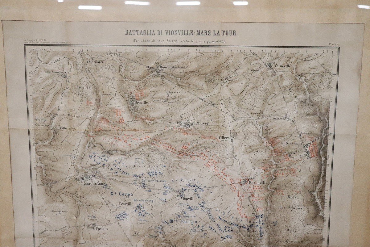 Antiche carte geografiche della guerra franco-tedesca, set di 4-photo-3