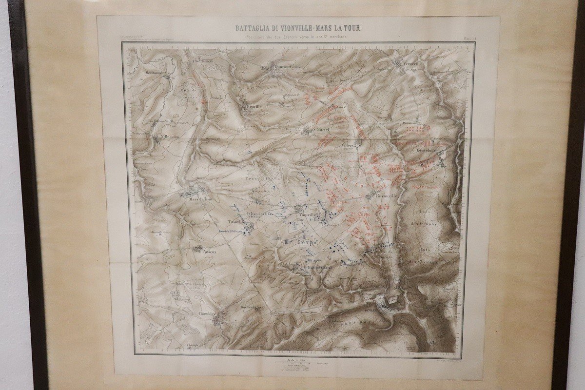 Antiche carte geografiche della guerra franco-tedesca, set di 4-photo-4