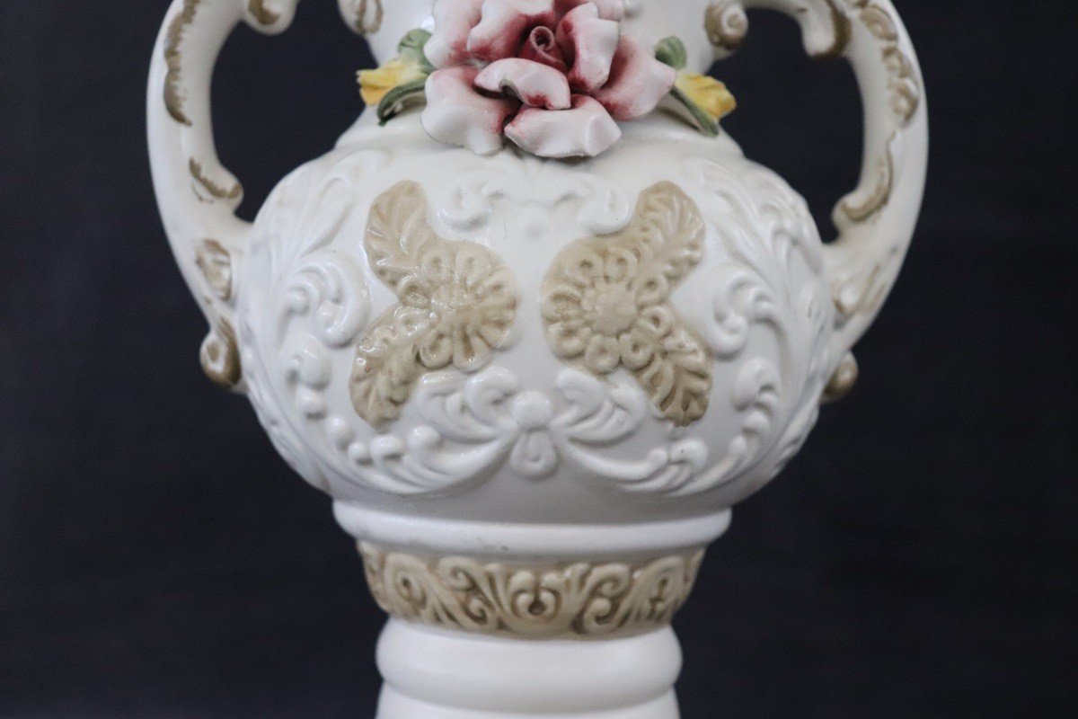 Vaso in porcellana  dipinto a mano di Capodimonte-photo-4
