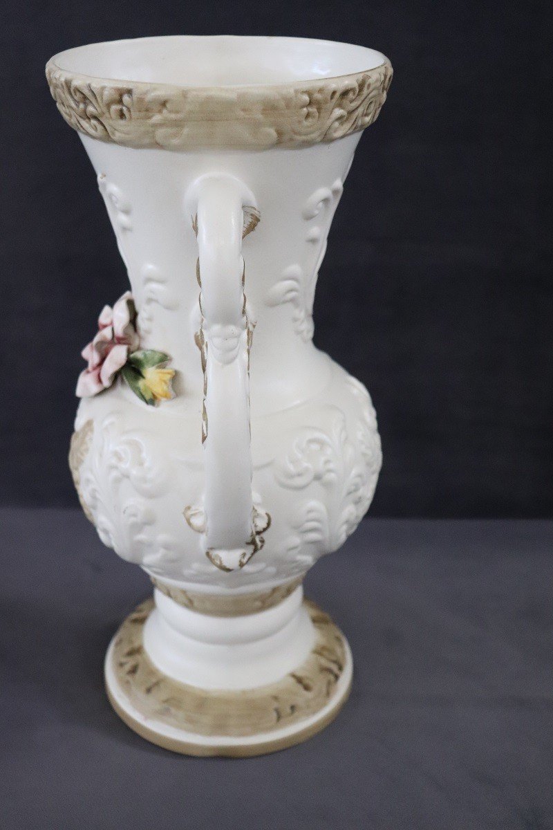 Vaso in porcellana  dipinto a mano di Capodimonte-photo-2