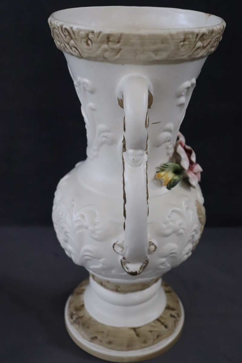Vaso in porcellana  dipinto a mano di Capodimonte-photo-6