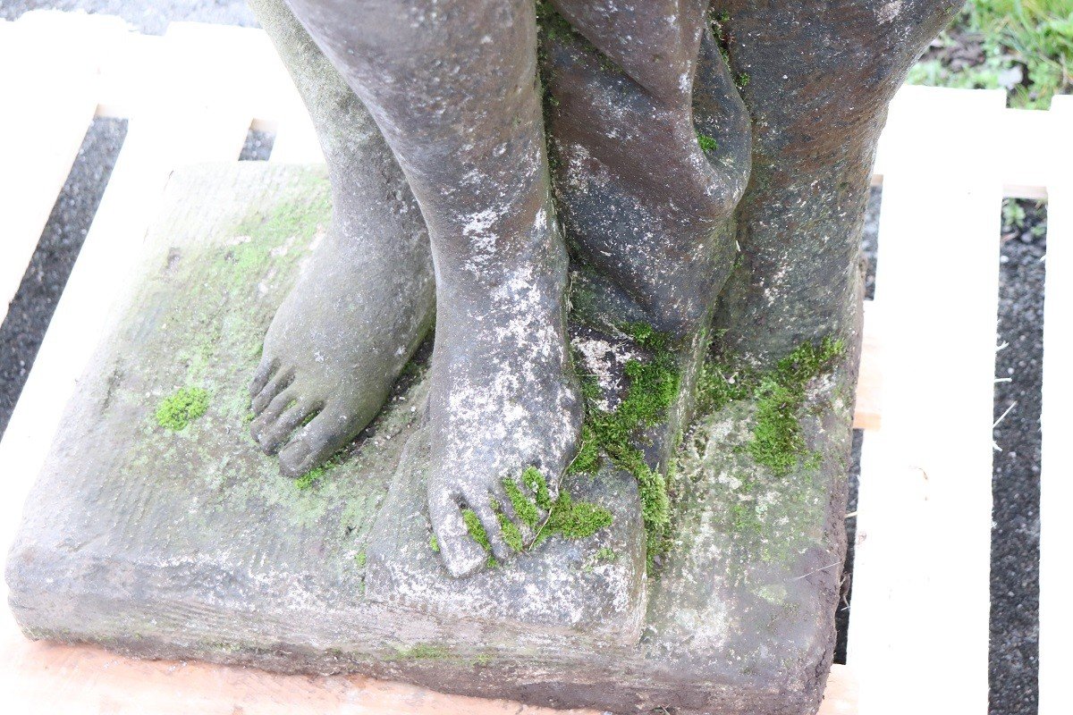 Leda e il cigno, statua da giardino H 160 cm-photo-1