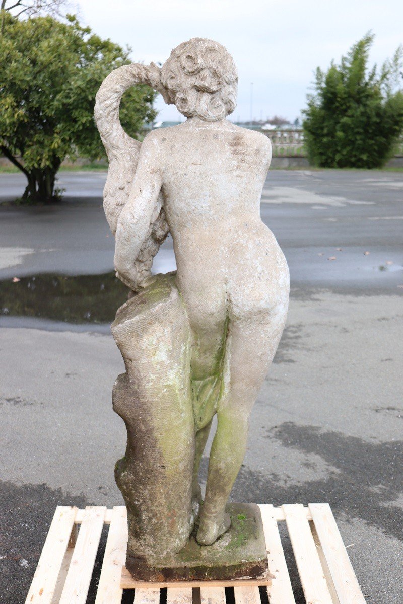 Leda e il cigno, statua da giardino H 160 cm-photo-2