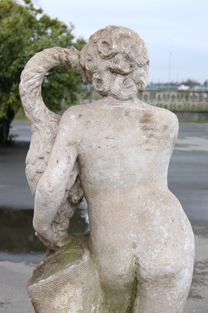 Leda e il cigno, statua da giardino H 160 cm-photo-4