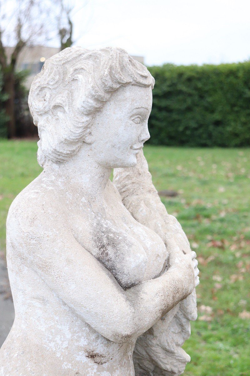 Leda e il cigno, statua da giardino H 160 cm-photo-6