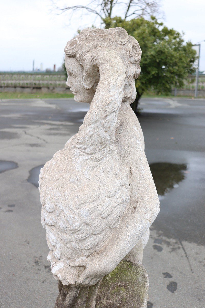 Leda e il cigno, statua da giardino H 160 cm-photo-8