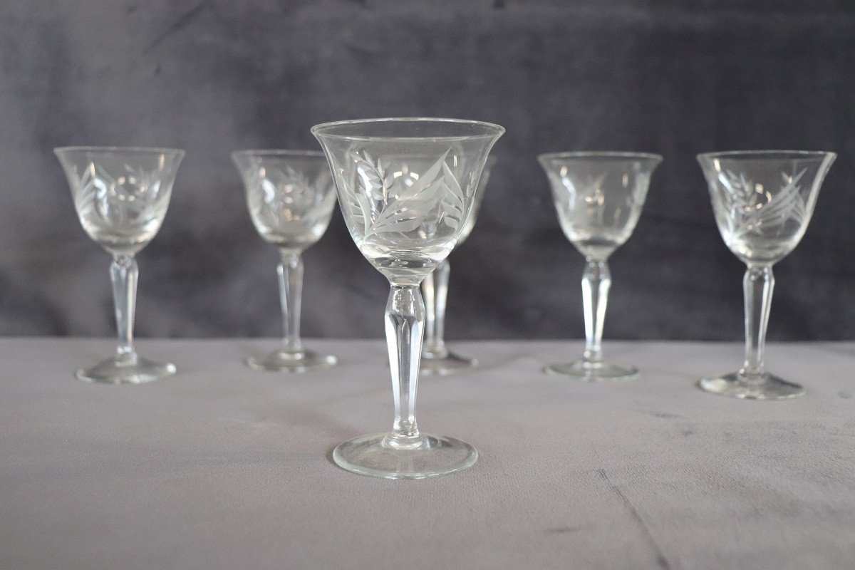 Set di sei bicchieri in cristallo da liquore/amaro-photo-3