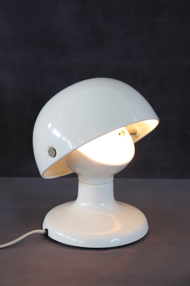 Lampada da tavolo in metallo bianco di Tobia e Afra Scarpa per Flos, anni '60-photo-2