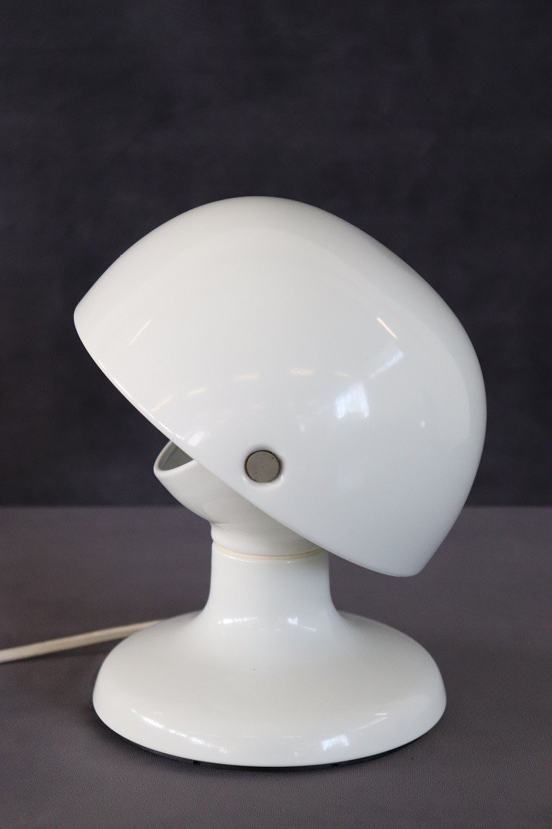 Lampada da tavolo in metallo bianco di Tobia e Afra Scarpa per Flos, anni '60-photo-1