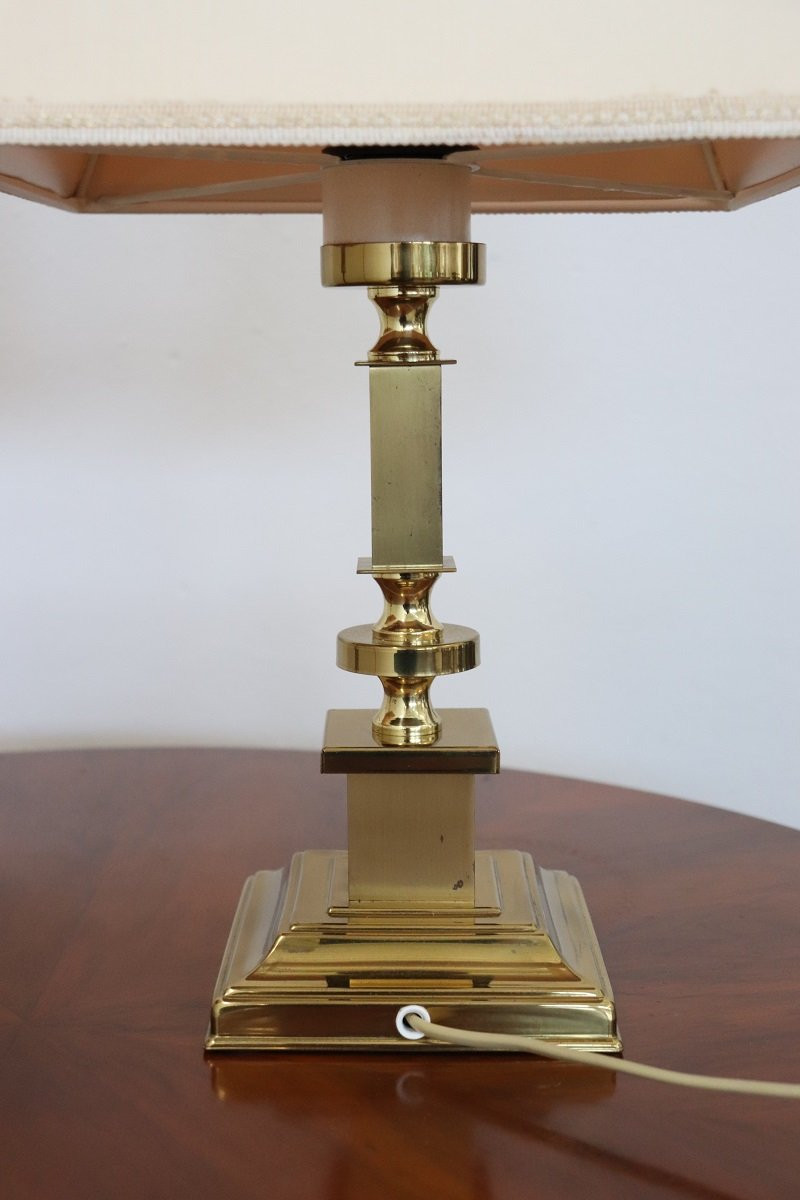 Lampade da comodino dorate, anni '70, set di 2-photo-4